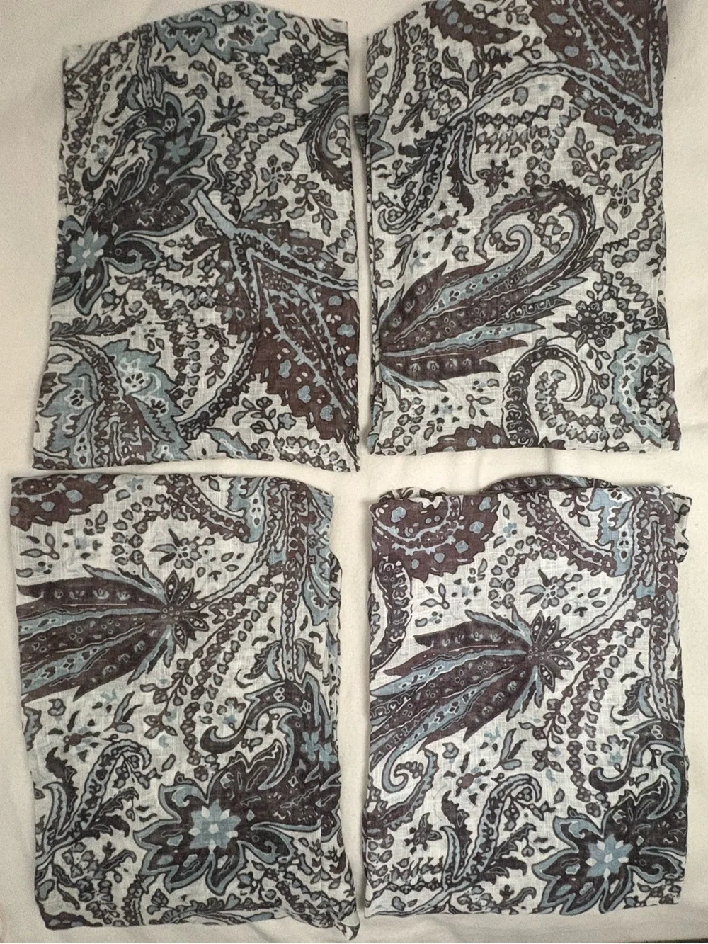 4 NEW Sheer Linen Blend Panel Curtains 53